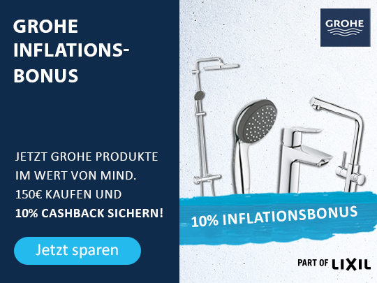 Grohe Inflationsbonus 10% Chasback