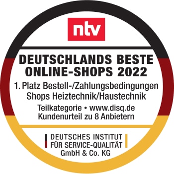 1.Preis bei Bestell- und Zahlungsmöglichkeiten Haustechnik Heiztechnik Bester Onlineshop Deutschlands 2022 von NTV