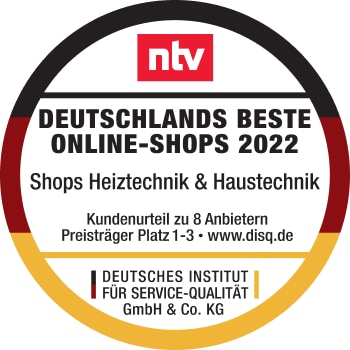 Preisträger Haustechnik Heiztechnik Bester Onlineshop Deutschlands 2022 von NTV